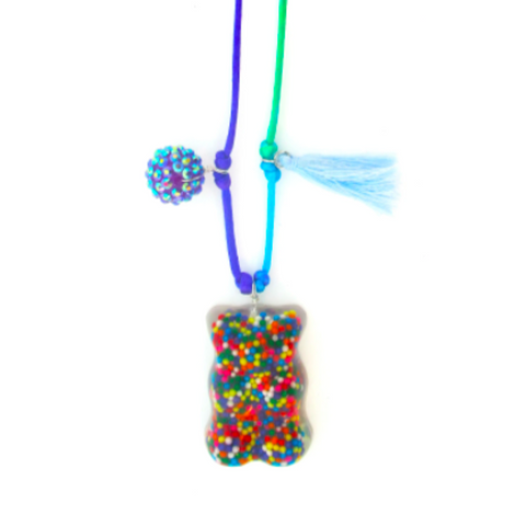 Sadie's Moon - Gummy Bear Resin Necklace + Bookmark