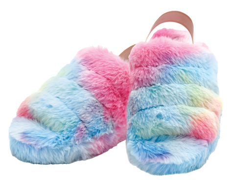 Iscream - Rainbow Furry Slippers