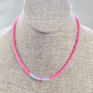 Mia Beaded Necklace - Flamingo