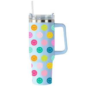 Smiley Tumbler - Sky Blue