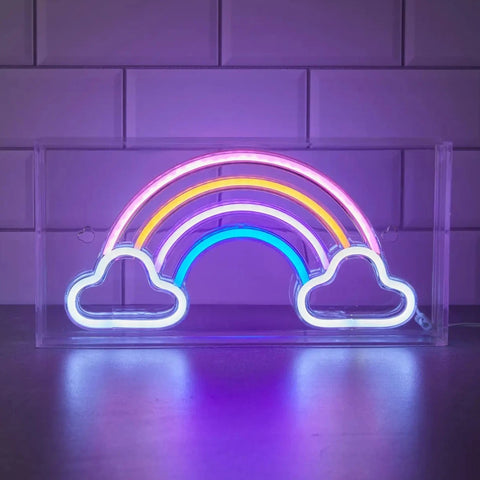 Wireless Express - Neon Rainbow Sign