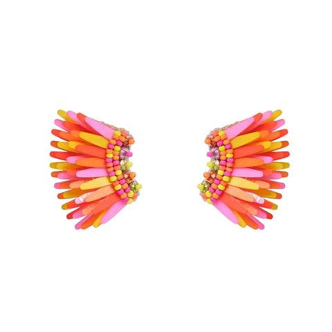 Mignonne Gavigan - Micro Madeline Earrings in Bright Yellow/Neon Pink