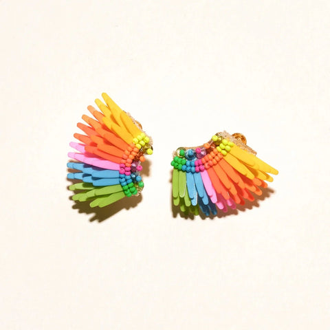 Mignonne Gavigan - Micro Madeline Clip On Earrings in Rainbow Ombre