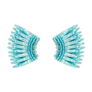 Mignonne Gavigan - Micro Madeline Earrings in Sky Blue Glitter