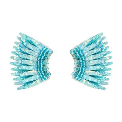 Mignonne Gavigan - Micro Madeline Earrings in Sky Blue Glitter