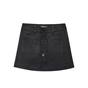 DL1961 - Jenny Mini Skirt in Black Coated
