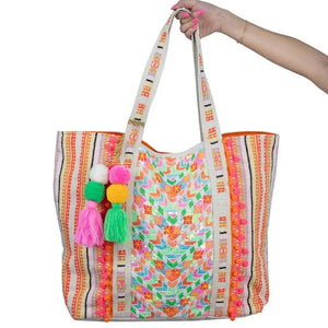 Katydid - Multi Chevron/Stripe Large Tote Bag