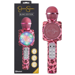 Wireless Express - Sing A Long Bling Microphone in Pink Leopard