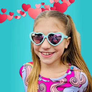 Roshambo Eyewear - Heart Sunglasses in Aqua