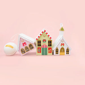 Christmas Village Pink House Bath Bomb