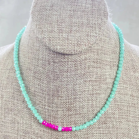 Mia Beaded Necklace - Watermelon