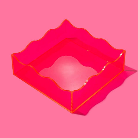Taylor Elliott Designs - Square Wavy Tray in Pink