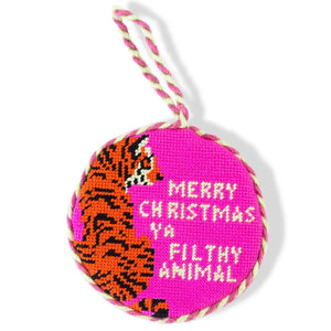 Filthy Animal Needlepoint Ornament