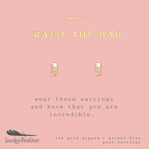 Lucky Feather - Raise The Bar Earrings