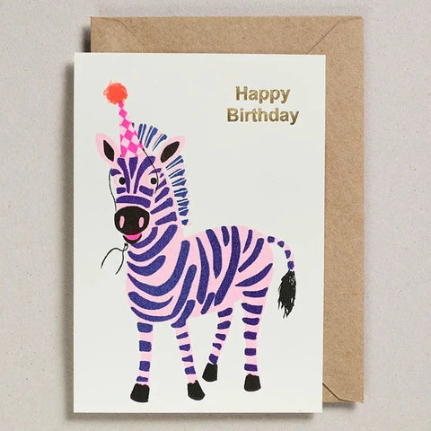 Petra Boase Ltd - Zebra Birthday Card
