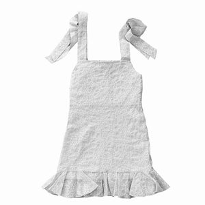 Little Olin - White Ruffle Dress