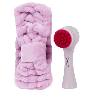 Facial Brush & Headband Set - Purple