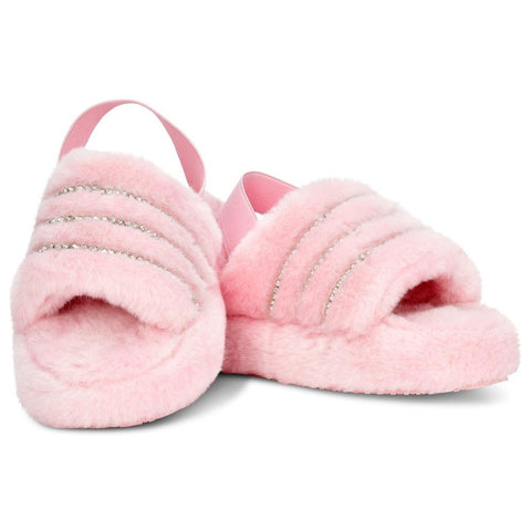 Pink Rhinestone Slippers