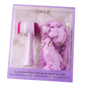 Facial Brush & Headband Set - Purple