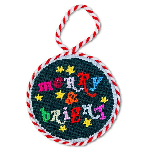 Merry & Bright Needlepoint Ornament