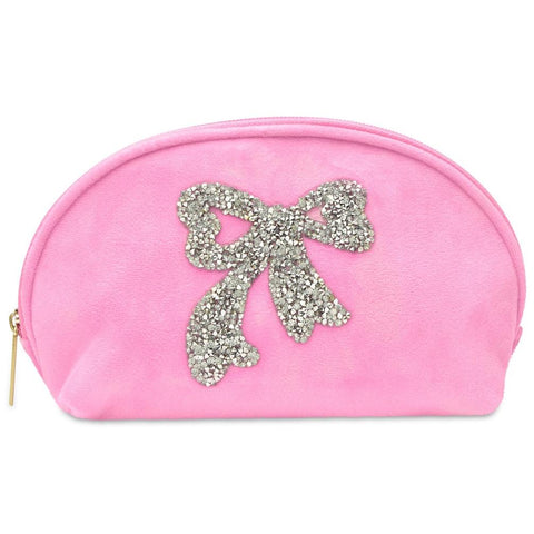 Glitter Bow Cosmetic Bag