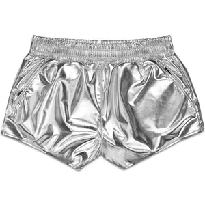 Silver Metallic Shorts