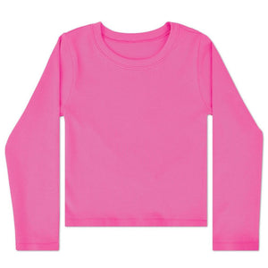 Ribbed Long Sleeve Top - Pretty Pink