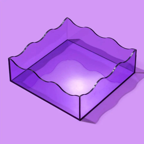 Taylor Elliott Designs - Square Wavy Tray in Purple