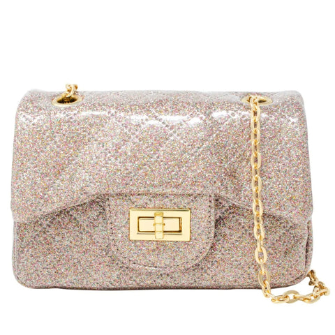 GB Multi-Color Glitter Crossbody Handbag