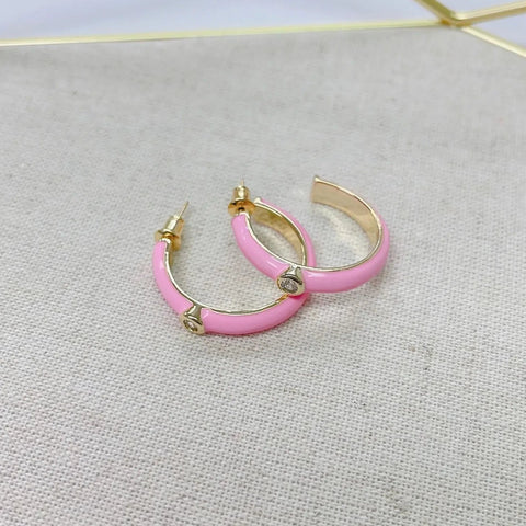 too! - Chic Pink Hoops