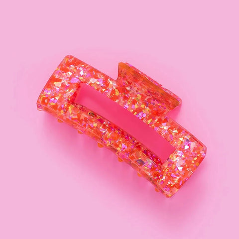 Taylor Elliot Designs - Red & Pink Confetti Claw Clip