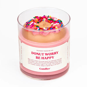 Donut Worry Be Happy Candle