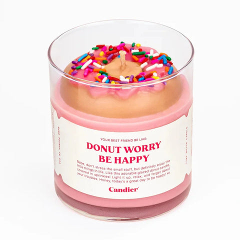 Donut Worry Be Happy Candle