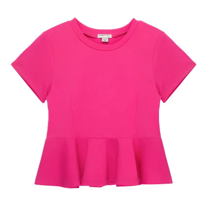 Peplum Top - Hot Pink