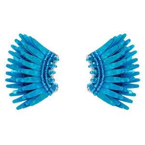 Mignonne Gavigan - Micro Madeline Earrings in Blue Glitter
