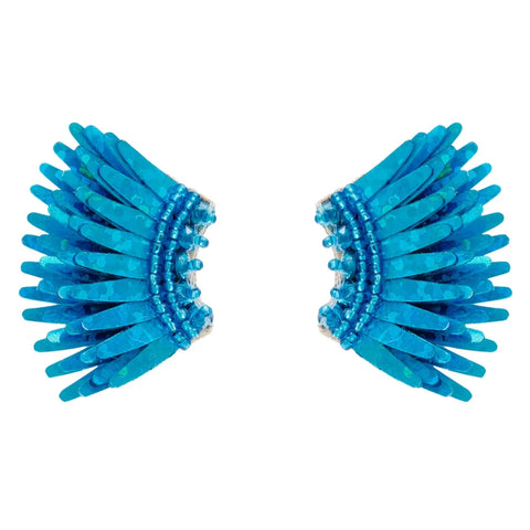 Mignonne Gavigan - Micro Madeline Earrings in Blue Glitter