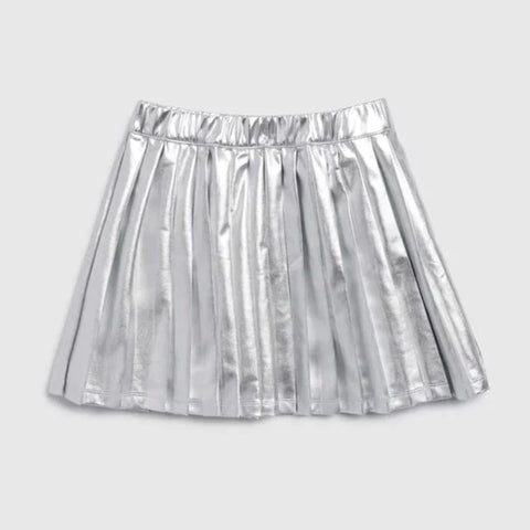 Splendid - Pleated Skirt in Silver