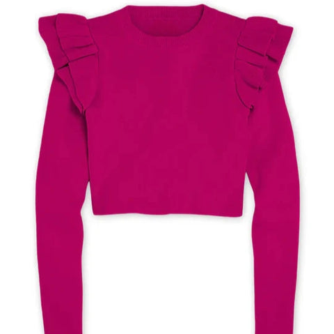 Isla Long Sleeve Top - Shocking Pink