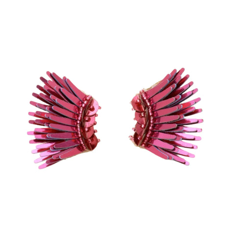 Mignonne Gavigan - Layered Macro Madeline Earrings in Metallic Magenta