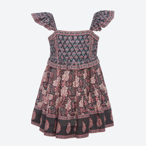 Sea - Donna Print Flutter Sleeve Smocked Dress in Multi