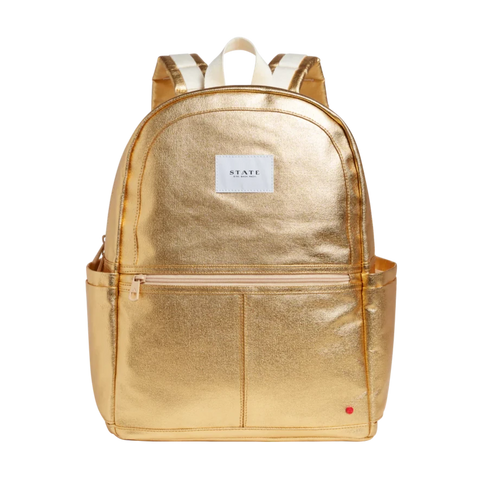 State - Kane Kids Double Pocket Backpack in Gold