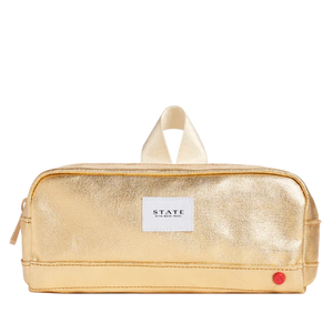 State - Clinton Pencil Case in Gold