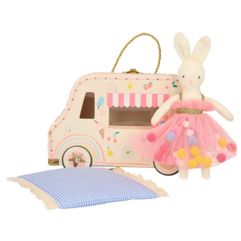 Meri Meri - Ice Cream Van Bunny Mini Suitcase Doll
