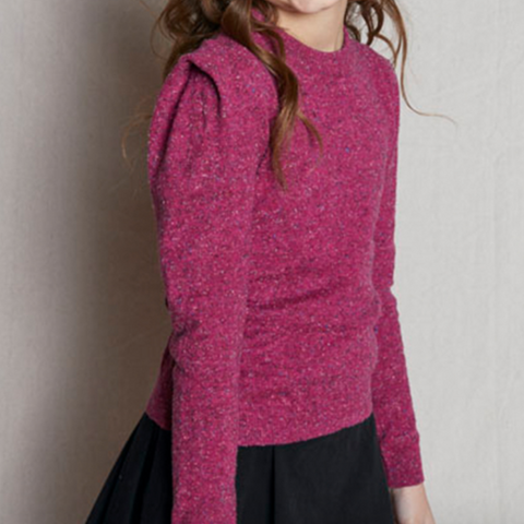 Autumn Cashmere - Square Shoulder Sweater in Berries