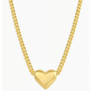 Gorjana - Lou Heart Charm Necklace in Gold