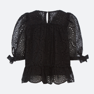 Sea - Maeve Eyelet Top in Black