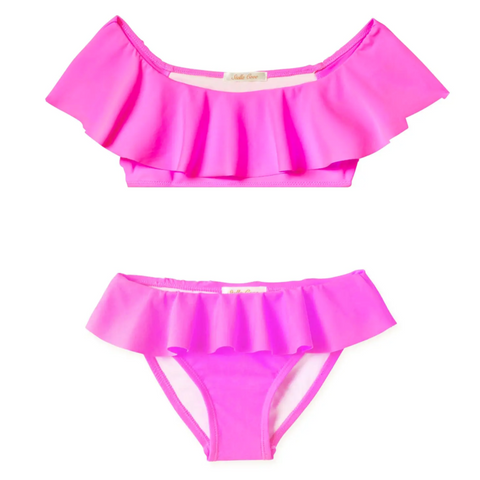 Stella Cove - Ruffle Bikini in Neon Pink