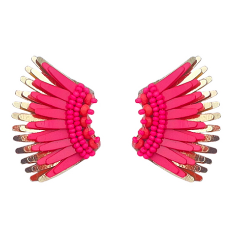 Mignonne Gavigan - Micro Madeline Earrings in Hot Pink/Rose Gold