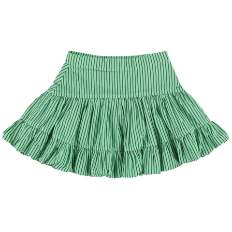 morley - Green Striped Ruffle Skirt