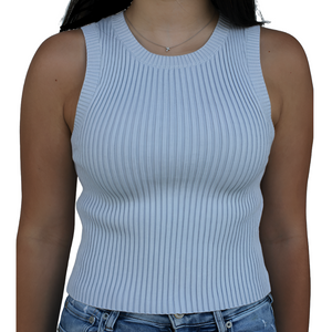 By Together - Sweater Tank in Baby Blue